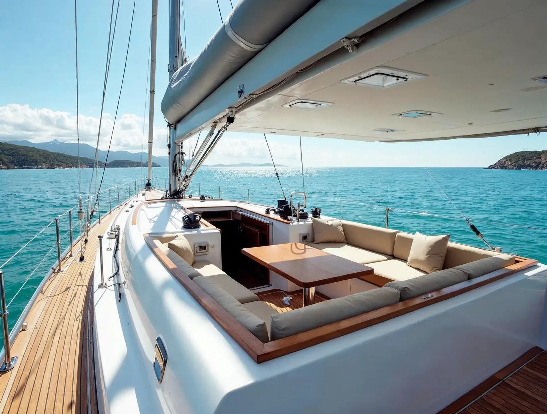Cockpit und Sonnendeck – Bavaria Cruiser 46