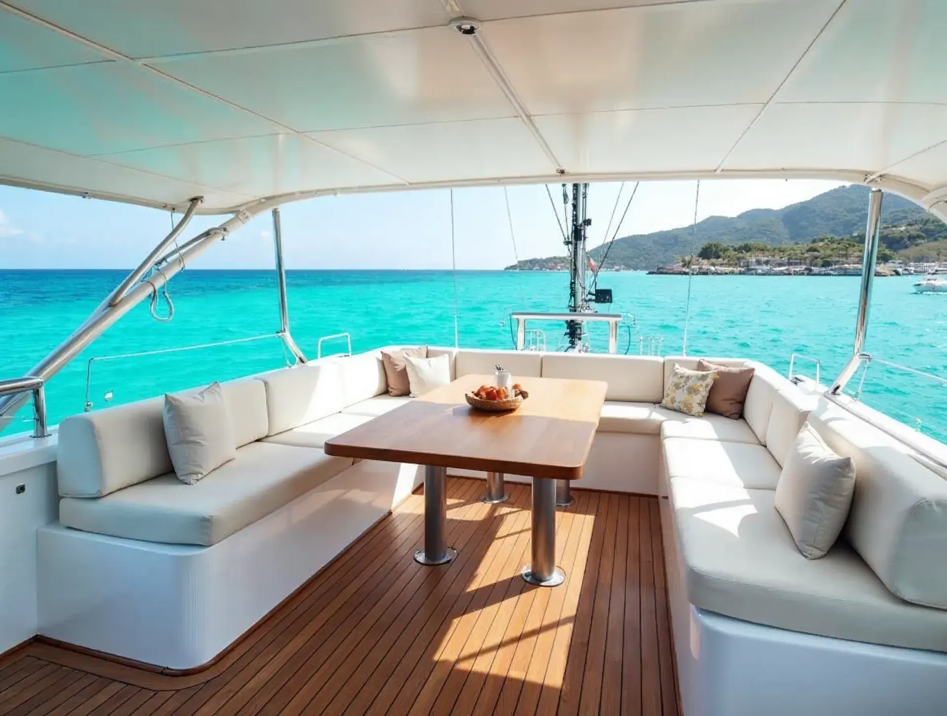 Cockpit und Sonnendeck – Fountaine Pajot Isla 40
