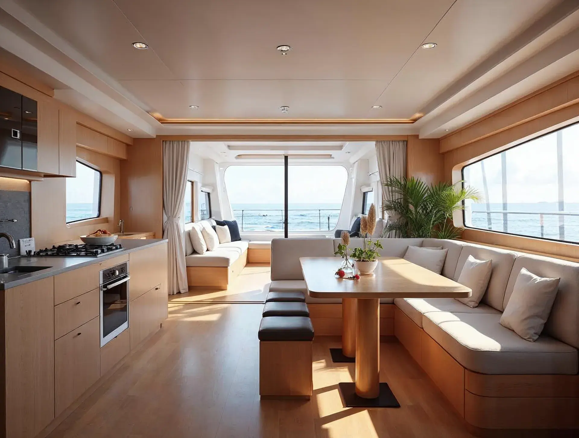 Salon der Fountaine Pajot Lucia 40