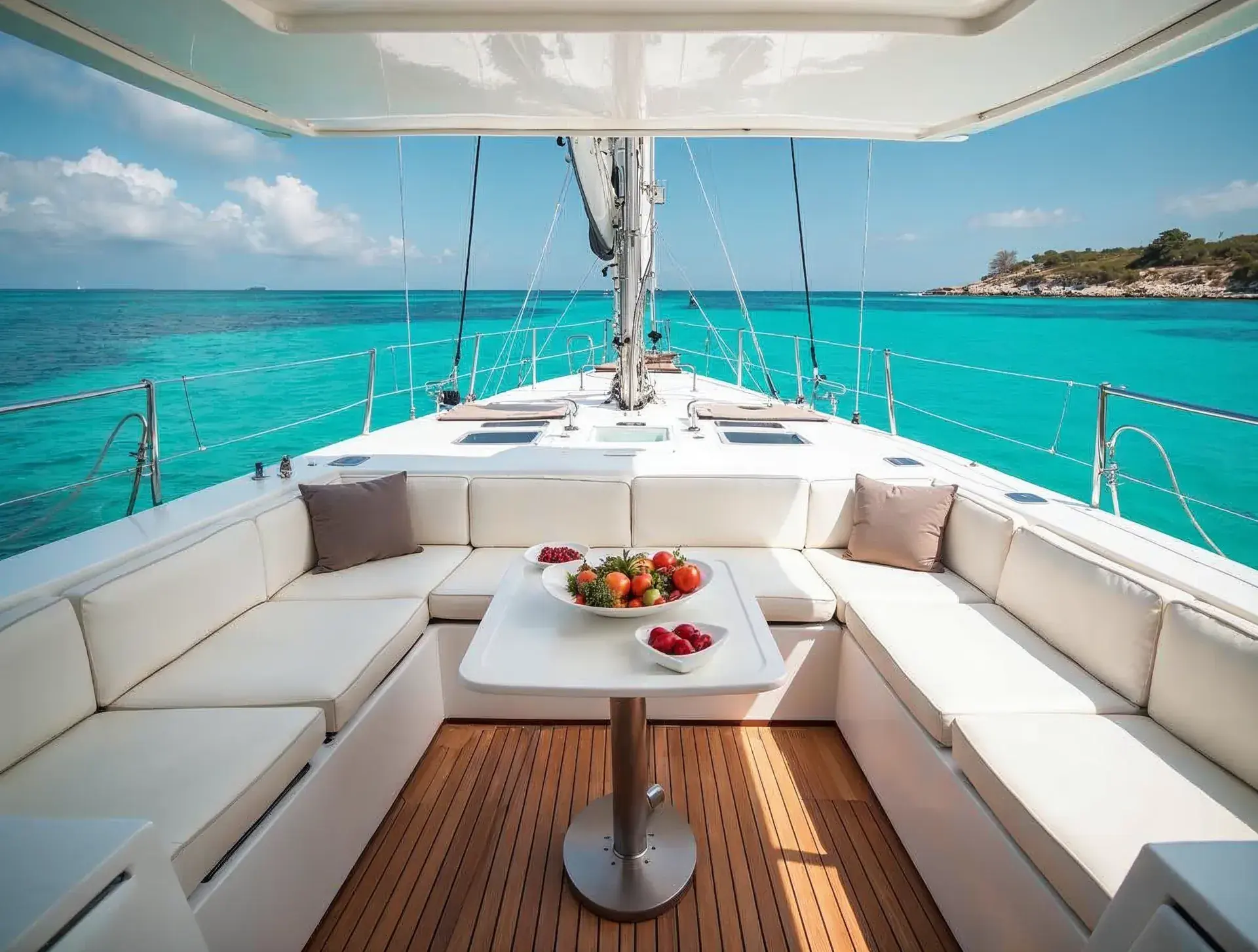 Cockpit und Sonnendeck – Fountaine Pajot Lucia 40