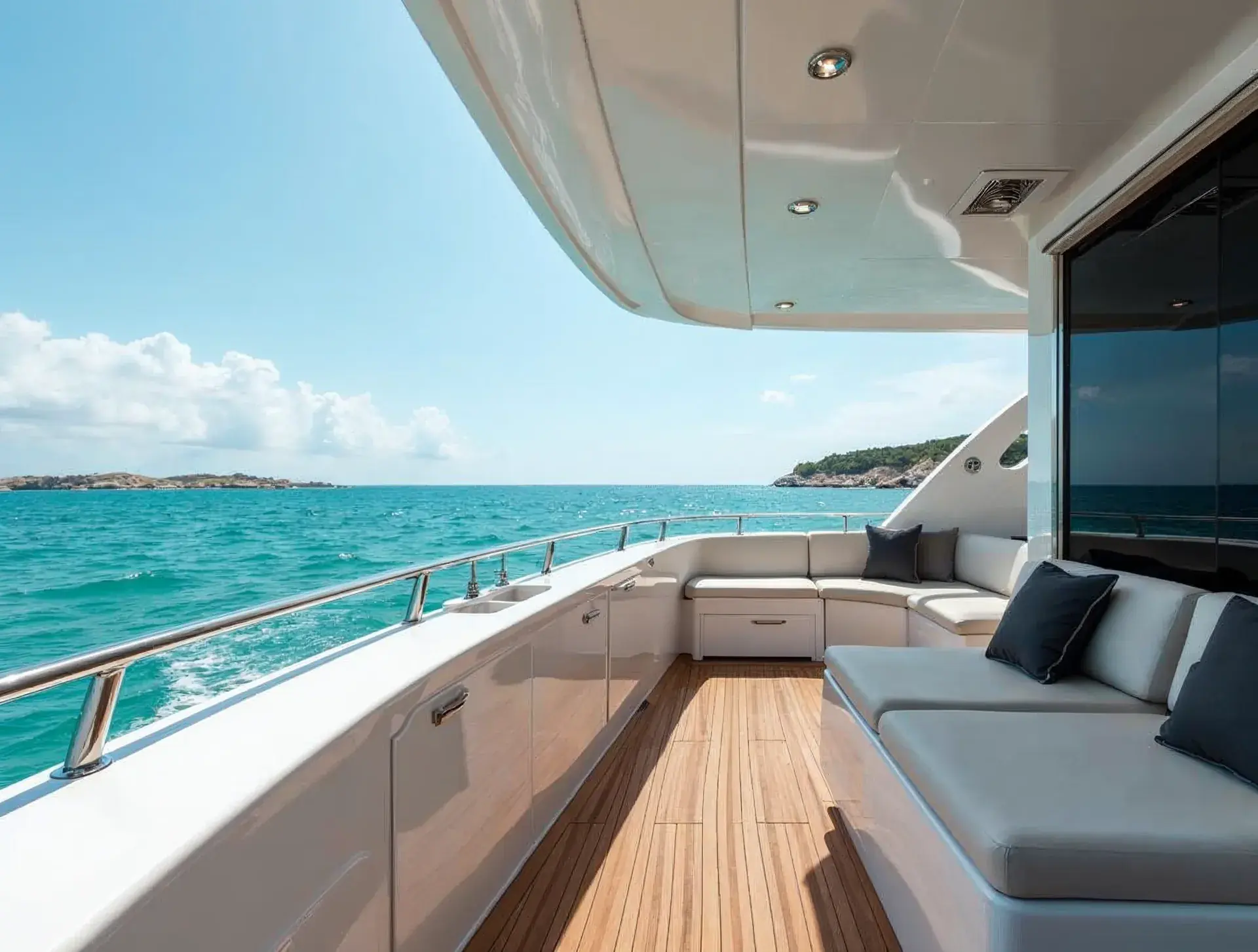 Cockpit und Sonnendeck – Galeon 500 Fly