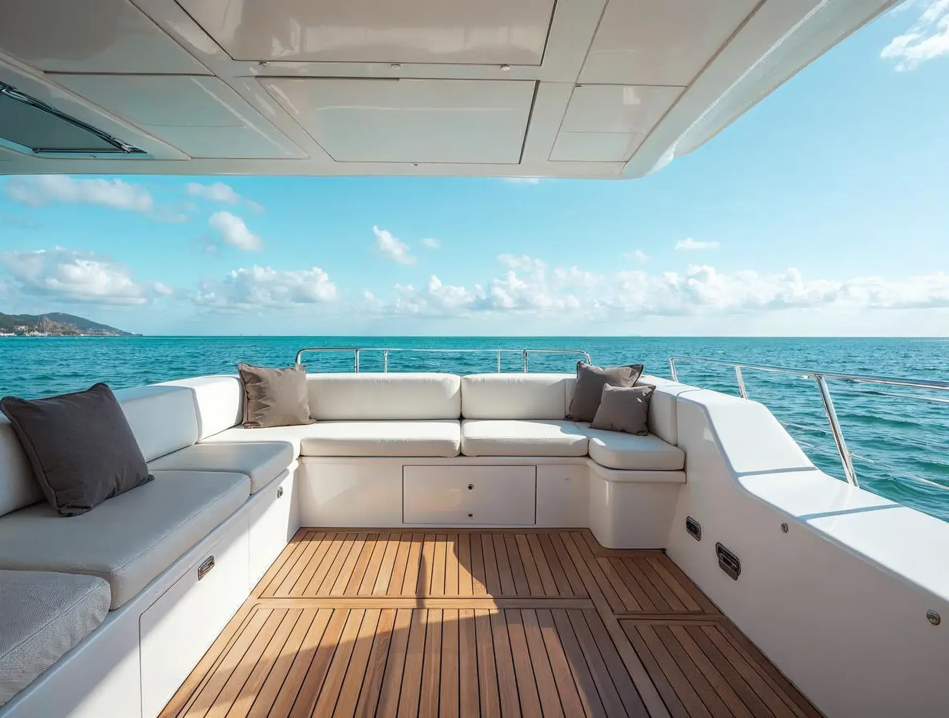 Cockpit und Sonnendeck – Leopard 45