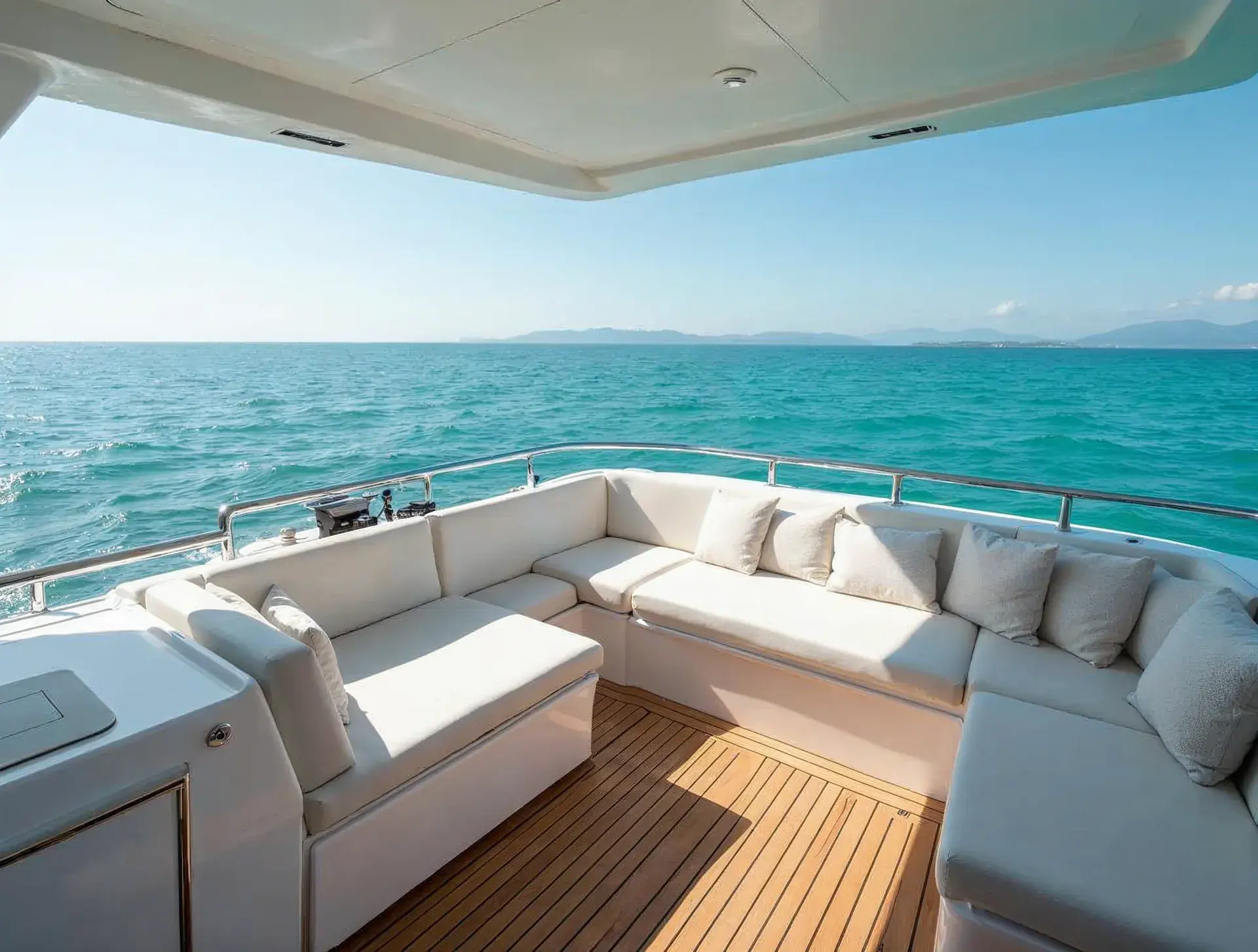 Cockpit und Sonnendeck – Sunseeker Manhattan 55